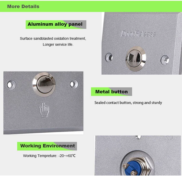 Лидер продаж, алюминиевый сплав кнопка аварийного выхода ZDKG04
