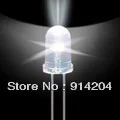 

200PCS/lot dip 5mm Ultra Bright Pure White LED Diode Round Water Clear Cool White Color 15000-18000MCD Wholesale and Retail
