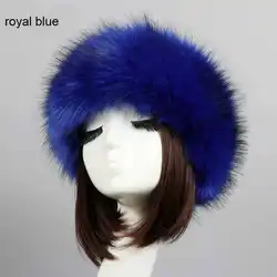 Русский казак стиль искусственного меховое оголовье для женщин повязка для волос Femme зимние наушники Лыжная шапка