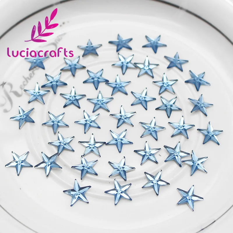 Lucia crafts 200 шт./лот 12 мм в форме звезды Стразы плоская спина, кабошон, поставка украшения DIY аксессуары ручной работы G0405