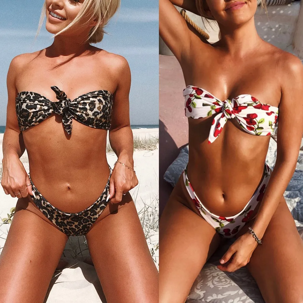 

Sexy Women Swimsuit 2019 Push-Up Padded Bra Striped Print Fashion Bikini Bathing Swimwear Women Bikinis Banador Mujer#SS