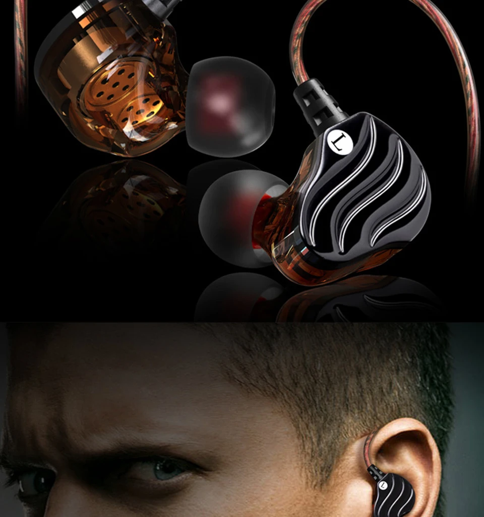 Earphones Dual Driver With Microphone Hifi Headset Stereo Bass Sport Headphone Wired Earphone For Phone Stereo Mic For iPhone  (14)