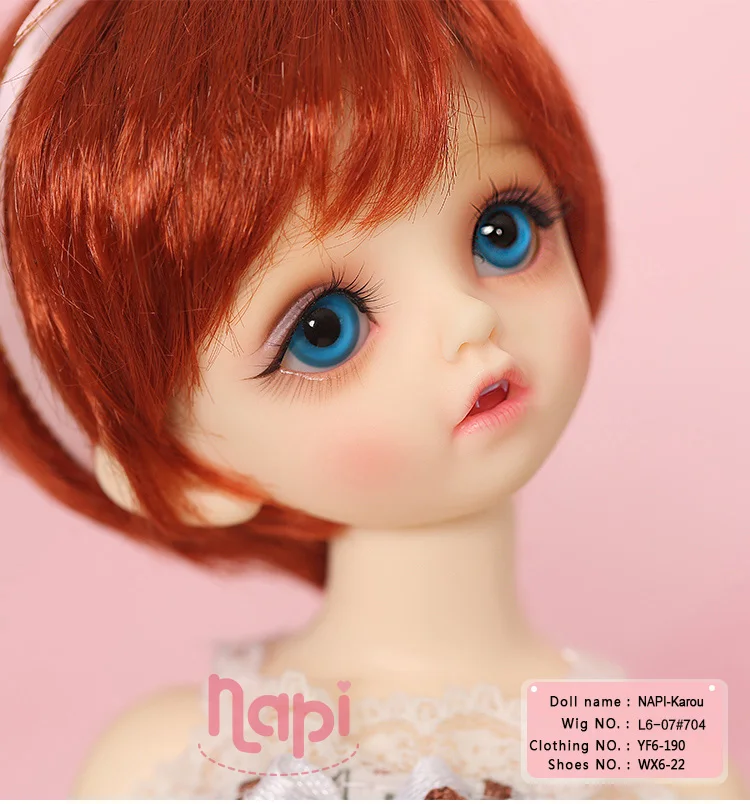 Парик для куклы bjd 1/6 короткий прямой 6,6 дюймов NAPI Karou shinee прекрасный температура натуральный парик Детские волосы bjd кукла L6-07#704 цвет