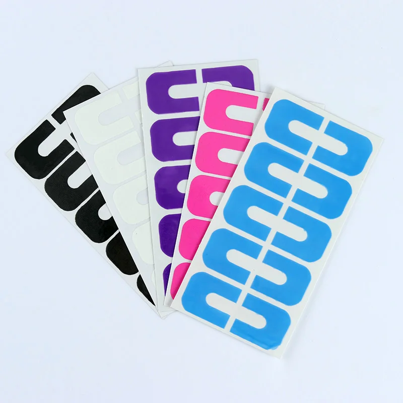 

BORN PRETTY 10Pcs Peel Off Tape Spill-resistant U-shape Nail Protector Pink Black White Creative Finger Cover Sticker 1 Sheet