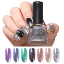 BORN PRETTY 6 пилка для ногтей сияющий блеск зеленый золотой и серебряный цвета голографическое искусство ногтей лак для украшения ногтей