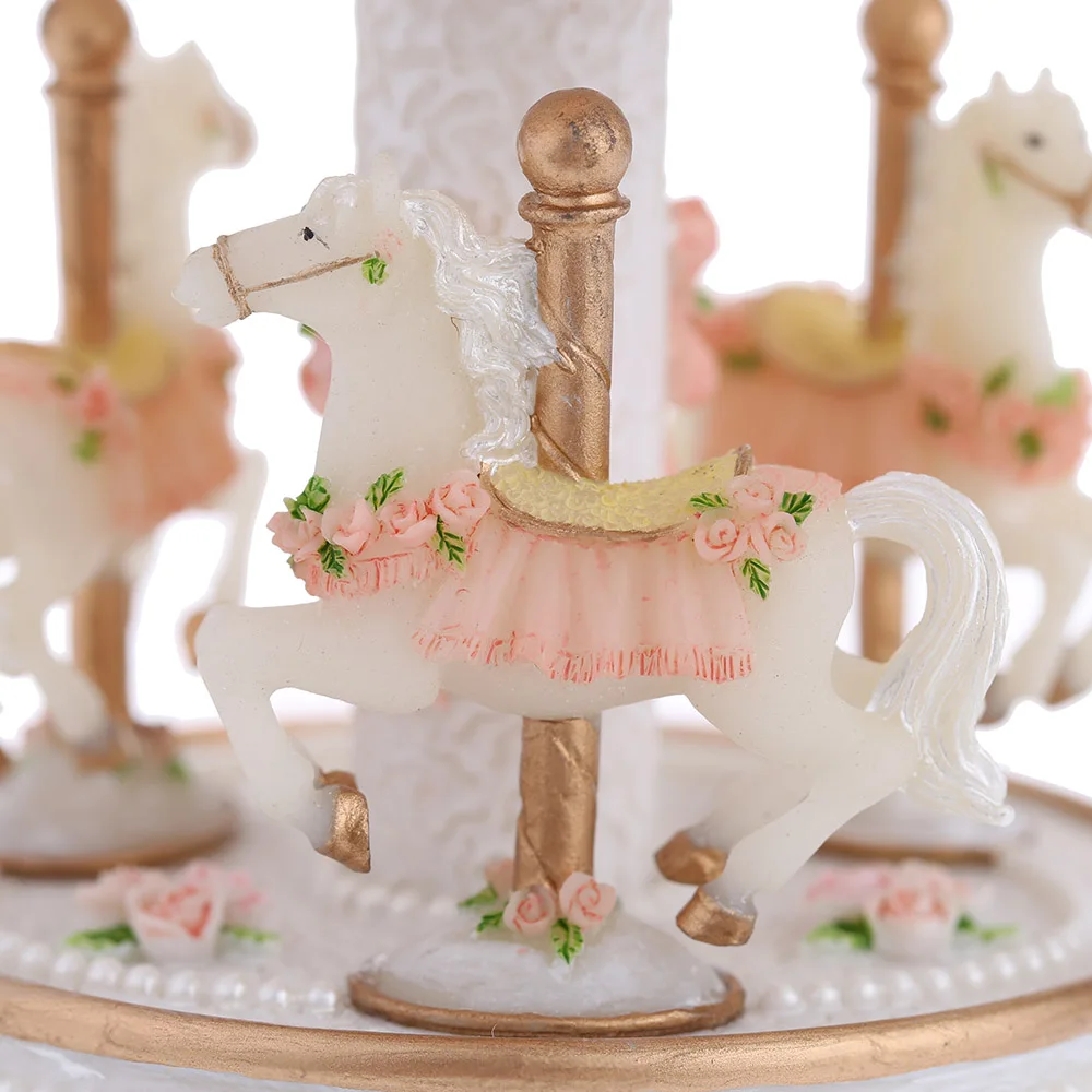 Carousel Music Box Rotating Carousel Windup Music Box Melody of Castle in The Sky Artware Birthday Valentine Gift
