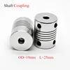 Aluminium CNC Motor Jaw Shaft Coupler 5mm To 8mm Flexible Coupling OD 19x25mm Dropshipping 3/4/5/6/6.35/7/8/10mm ► Photo 1/6