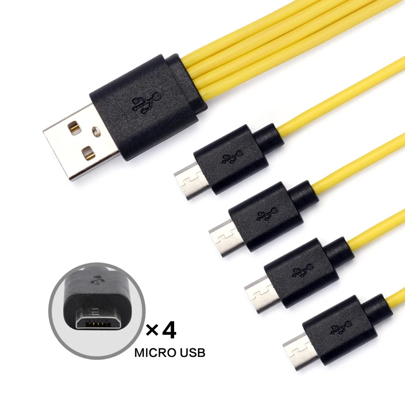ZNTER 4 в 1 Многофункциональный 25 см Перезаряжаемые Батарея кабель для зарядки 4 Micro Зарядка через usb кабель для 18650 Батарея для Android