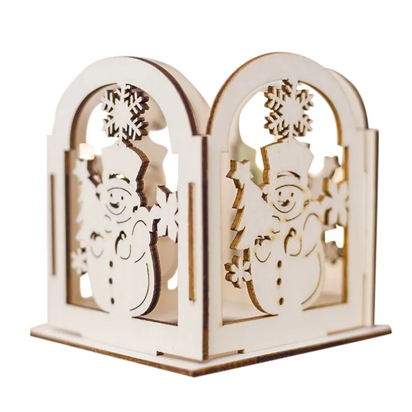 NEW HOT NEW Christmas Creative Gifts Decoration Mini Wooden Candlestick Home Decoration Holiday Christmas Hang 3N27 (8)