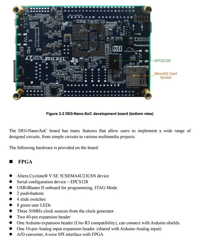 P0286 DE0-Nano-SoC комплект для аппаратного развития платы Cyclone V SE 5CSEMA4U23C6N+ 800 МГц двухъядерный процессор ARM Cortex-A9