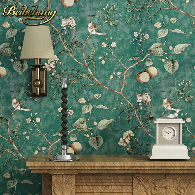 beibehang American apple tree flowers TV background 3D wallpaper for living room papel de parede 3d wall papers home decor