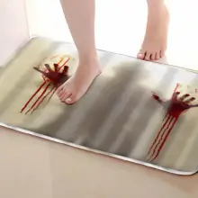 Кровавый отпечаток Стиль Ванная комната Коврики, забавные Нескользящие Для ванной Коврики, Занавески для душа Интимные аксессуары, Коврики Чинг вашей душе Шторы