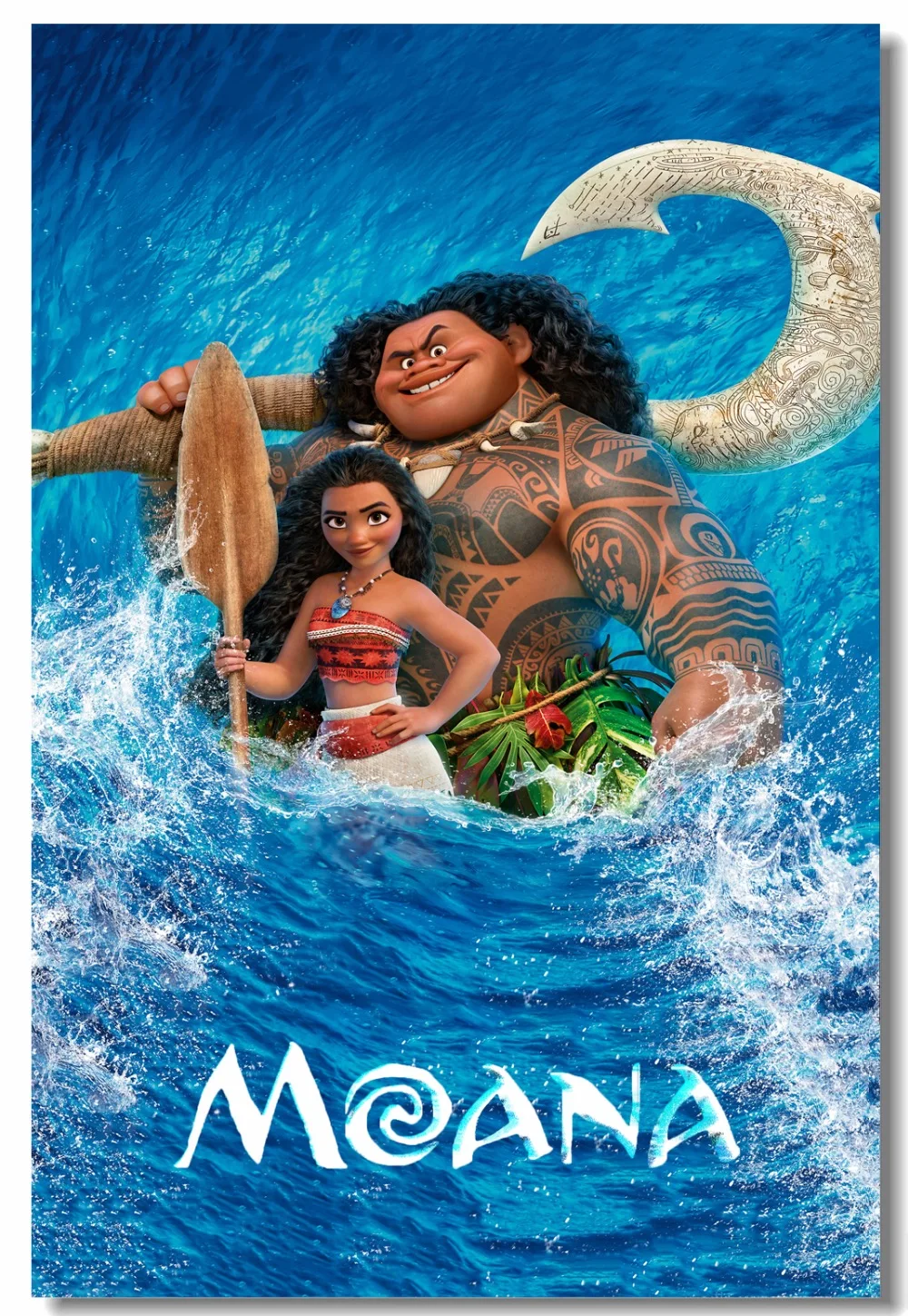 Custom Canvas Wall Painting Moana Poster Moana Maui Wall Stickers Cartoon Movie Vaiana Wallpaper Kids Bedroom Decoration 0697 Wall Stickers Aliexpress