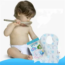 Детские одноразовые нагрудники с принтом, водонепроницаемые нагрудники, Детские A-XBK-KSJ009