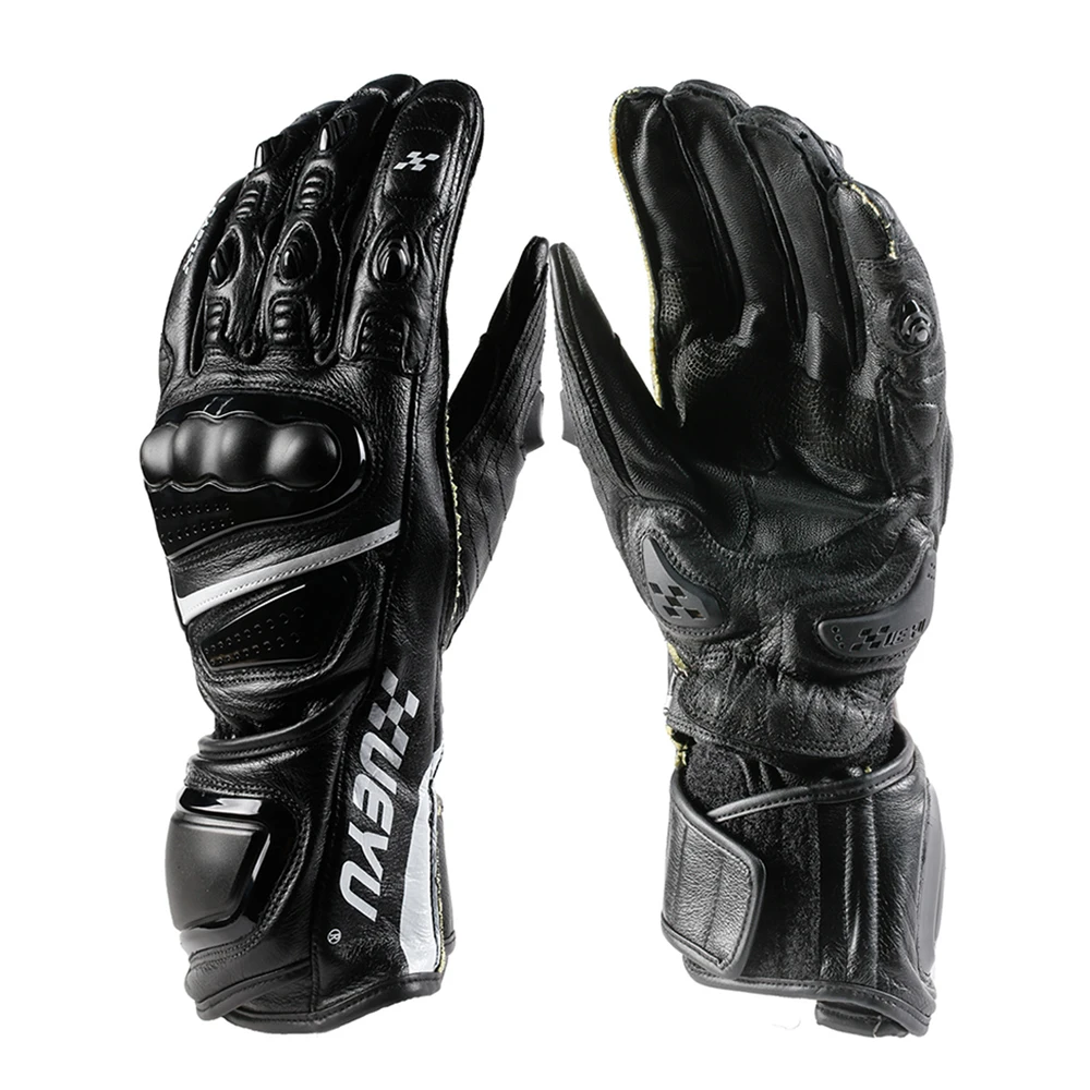 XUEYU профессиональные перчатки для мотоциклов из натуральной кожи полный палец перчатки для мотокросса Мотоциклетные Перчатки Para Moto - Цвет: MTO-23 Gray