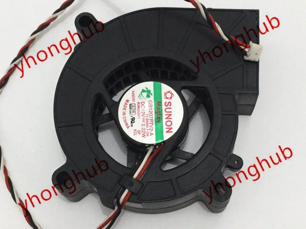SUNON GB1207PTV2 A 13.B4396.F.GN AC/DC 12V 2 W 3 провод 70x70x25 мм Сервер вентилятор охлаждения|square fan|server