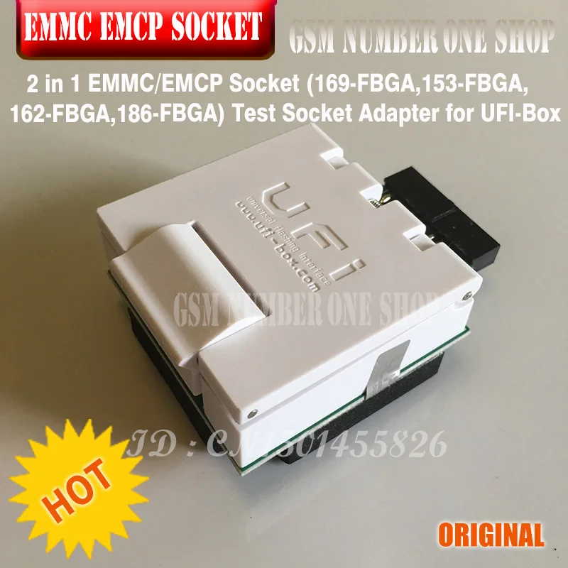 2 в 1 EMMC/EMCP гнездо(169-FBGA, 153-FBGA, 162-FBGA, 186-FBGA) тестовое гнездо адаптера для UFI-Box