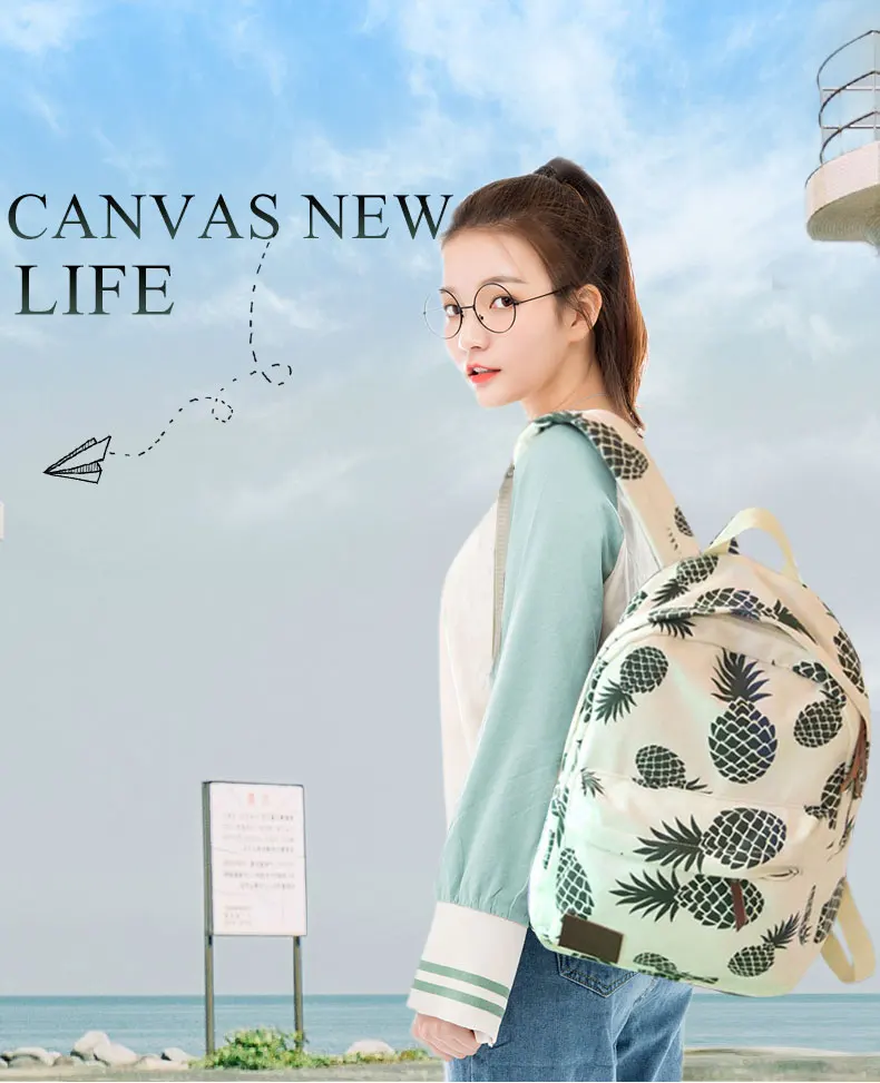 Популярный специальный дизайнерский рюкзак с принтом ананаса, школьные сумки для девочек-подростков, сумки для книг, дорожная сумка, рюкзак для ноутбука