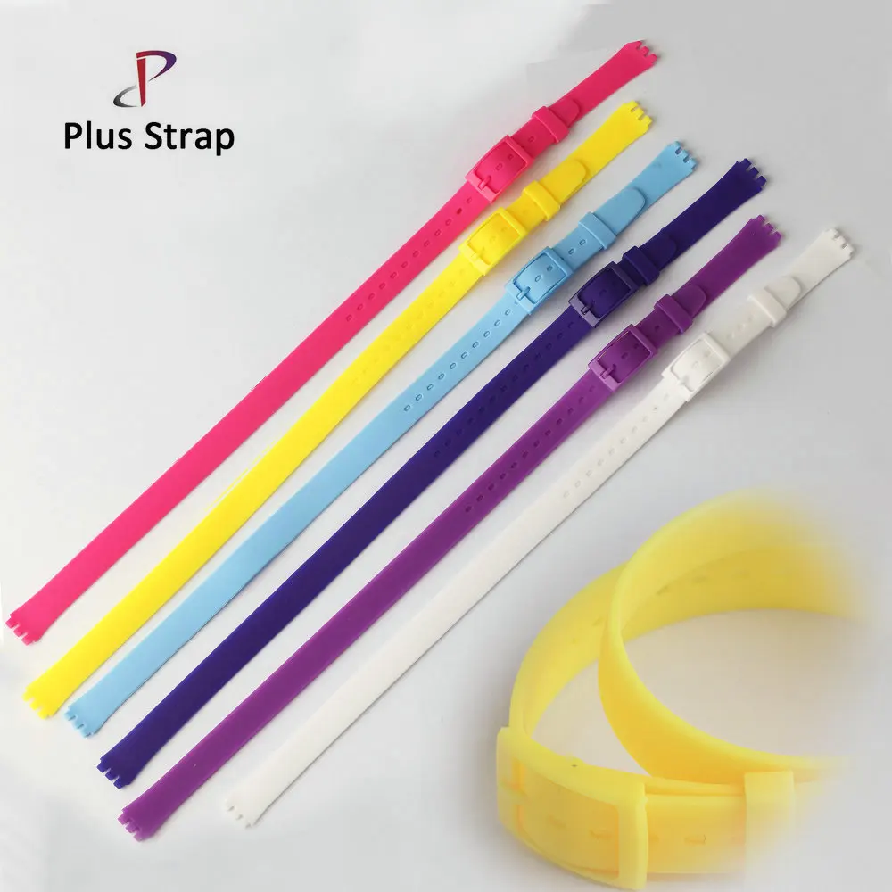 

Plus strap Wrists 12mm Watch Strap for Swatch LP131 LW134C Replacement Soft Silicone Long Rubber Watch band Lady Bracelet