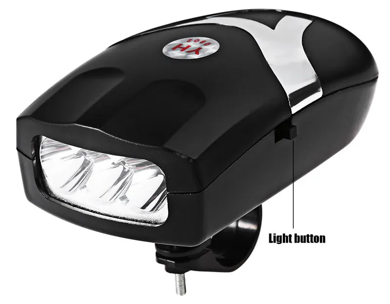 Sale Waterproof 3 LED Bike Bicycle Light Universal Front Head Light Cycling Lamp + Electronic Bell Horn Hooter Siren Accessories 1