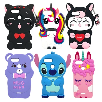 

For Xiaomi Redmi 6A Case 3D Silicon Lucky Cat Stitch Unicorn Cupcake Cute Cartoon Soft Phone Cover For Xiaomi Redmi 6 / 6A 5.45"