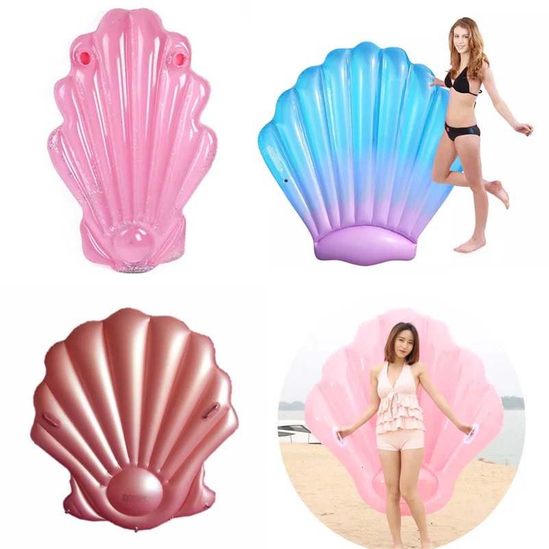

Shell Pool Float Inflatable swimming float shell Pool Float Ride-On Swimming Ring Adults Water Party Toys Blue Pink Rose Red