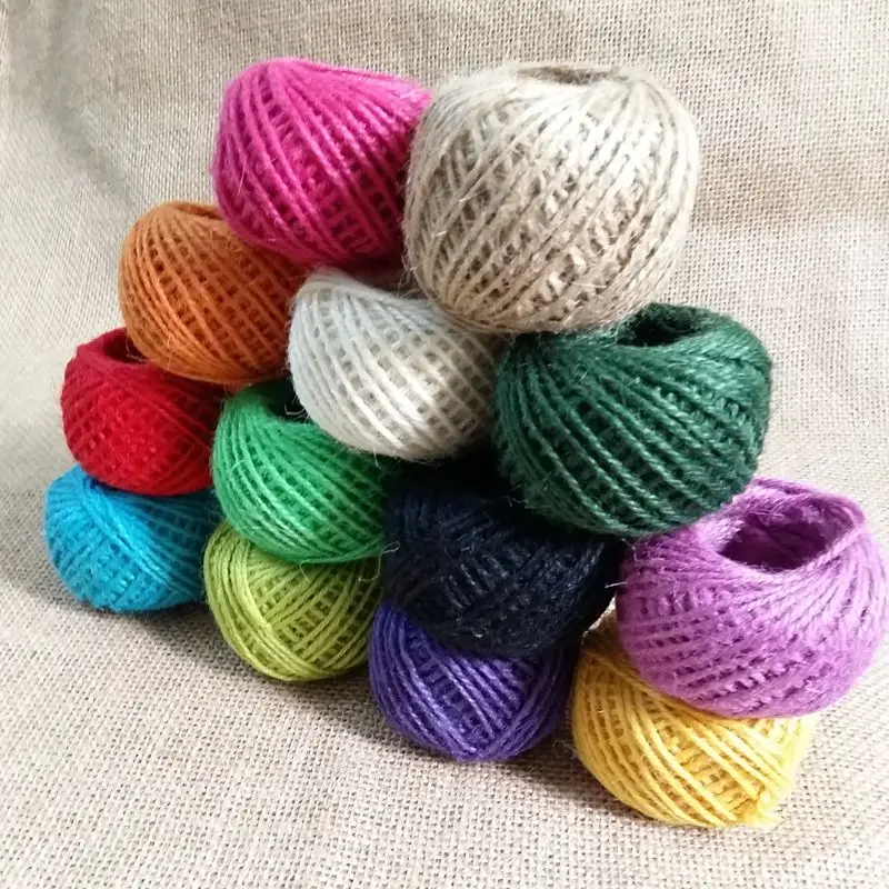 

25Meters Natural Burlap Hessian Jute Twine Cord Hemp Rope Party Wedding Gift Wrapping Cords Thread DIY Scrapbooking Craft Decor