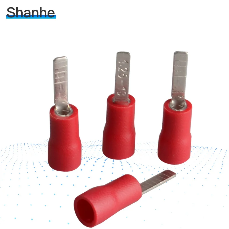 

50PCS Sheet-shaped pre-insulated terminals / cold ends DBV1.25-11