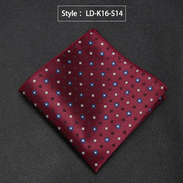 LD-K16-S14 Мужской носовой платок, роскошный жаккардовый галстук для мужчин, подарки, Пейсли, карманное квадратное полотенце, Hankies, модные аксессуары для формального платья, галстук - Цвет: LD-K16-S14