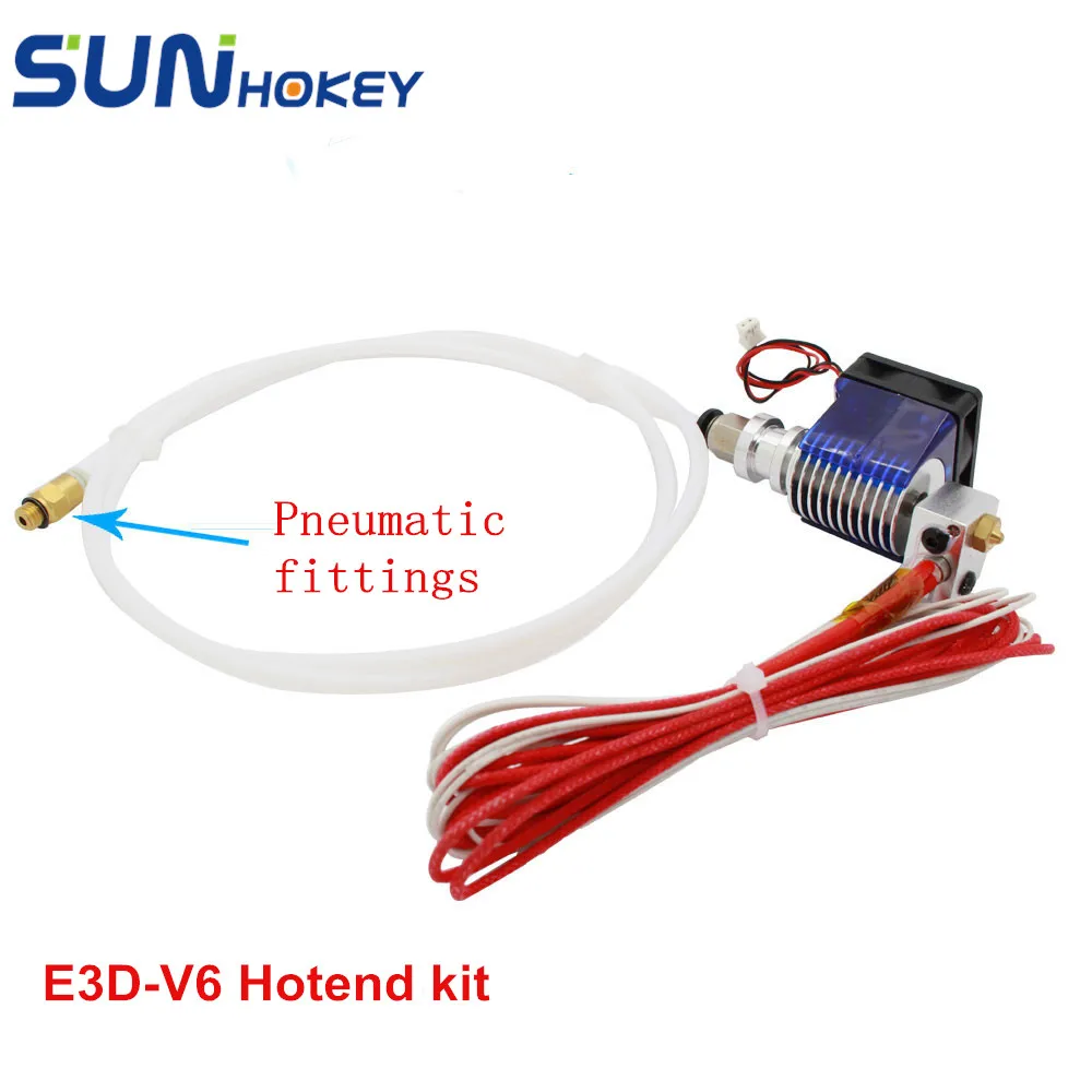 2016 3D Printer Parts Upgraded E3D V6 Hotend kit 0.3/0.4/ 0.5mm,3mm Long-Distance Bowden J-head hotend with fan PTFE