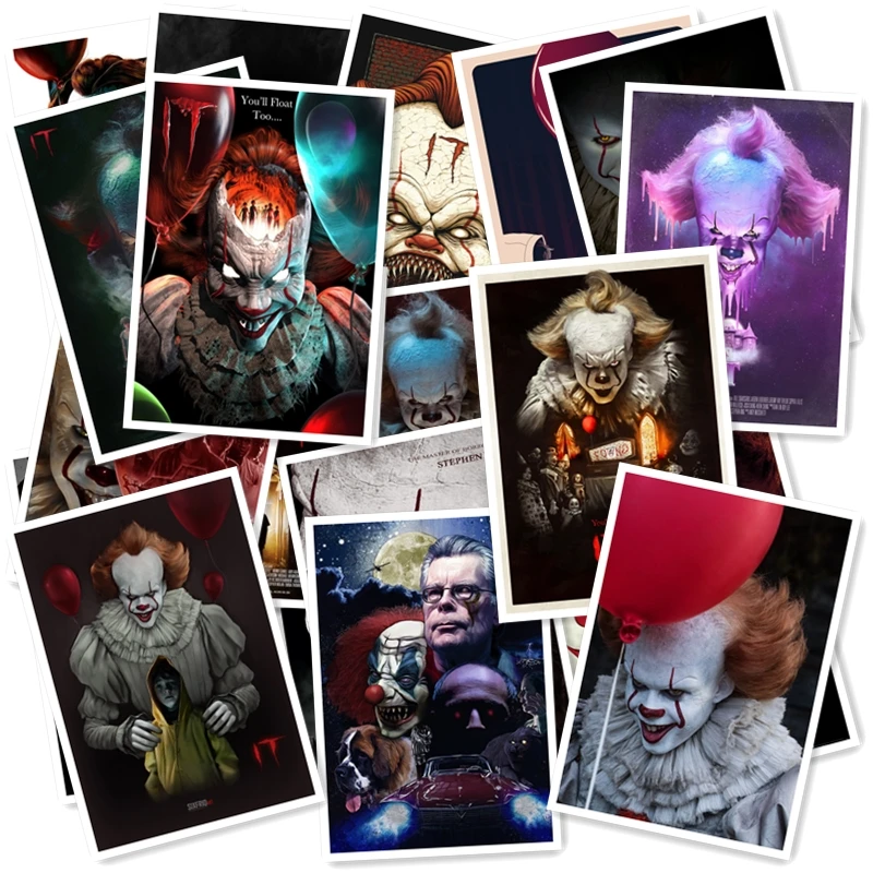 

A1-62# Stephen King's It 20/pcs PVC Sticker Travel Suitcase Guitar Bike Phone Sliding Plate Graffiti Styling Waterproof Stickers