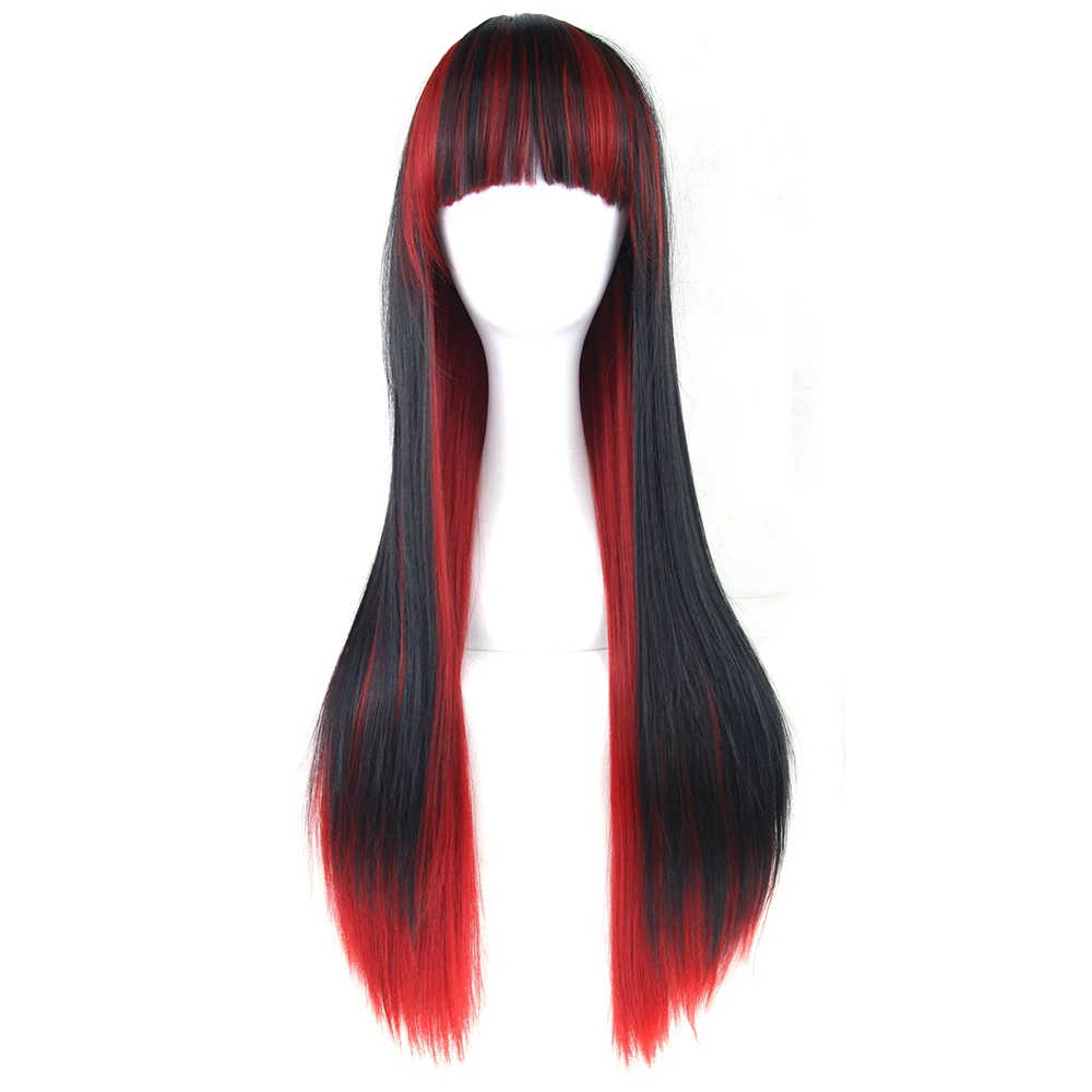 Парики из искусственных волос без шапочки-основы короткий прямые черный парик из натуральных волос Карнавальные парики
