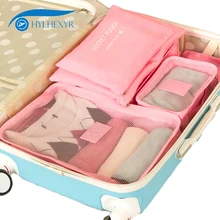 Hylhexyr 6 шт./один набор упаковочные кубики водонепроницаемые дорожные сумки сортировочные пакеты для одежды для женщин и мужчин органайзер для багажа сумка унисекс