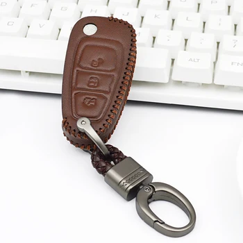 

Leather Car Key Cover Case For Ford Focus 2 3 4 MK3 MK4 Fiesta Mondeo Ecosport Kuga ST Ranger C-Max S-Max Galaxy Transit Tourneo