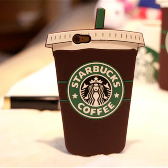 cute starbucks cup cartoon silicone case cover for apple iphone 5 5s