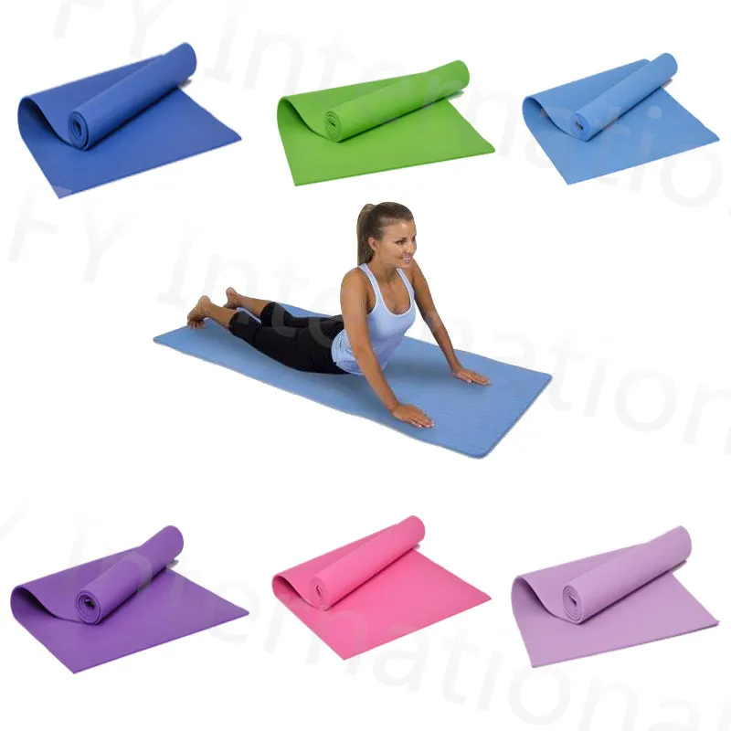 

New High Quality Non Slip Yoga Mat Roll Up Pillates Gym Fitness Equiptment Large Size Soft Comfortable PVC