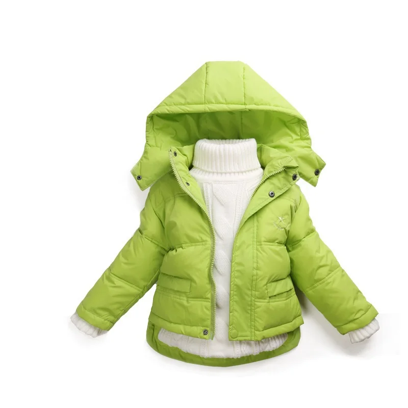 OLEKID/ г., Зимний Детский пуховик для девочек верхняя одежда для маленьких девочек на белом утином пуху пальто для мальчиков от 1 до 7 лет casacos de inverno - Цвет: Fruit Green
