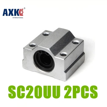 

AXK ALL NEW SC20UU 20mm Linear Ball Bearing XYZ Table CNC Router SCS20UU 2pcs SC20UU