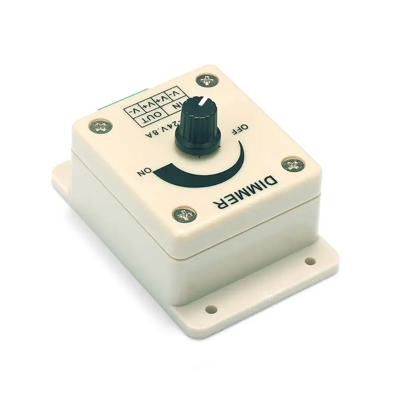 

100pcs DC12V - 24V 8A LED Dimmer Switch Brightness Adjustable Controller For Single Color LED Lamp 5050 3528 5630 Strip Light
