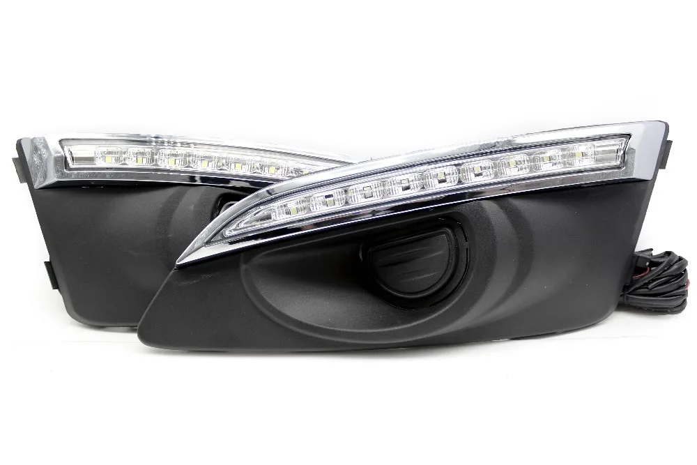 

2PCs/set LED daylights DRL Daytime Running Lights for Chevrolet Aveo Sonic 2012 2013 2014 with fog lamps