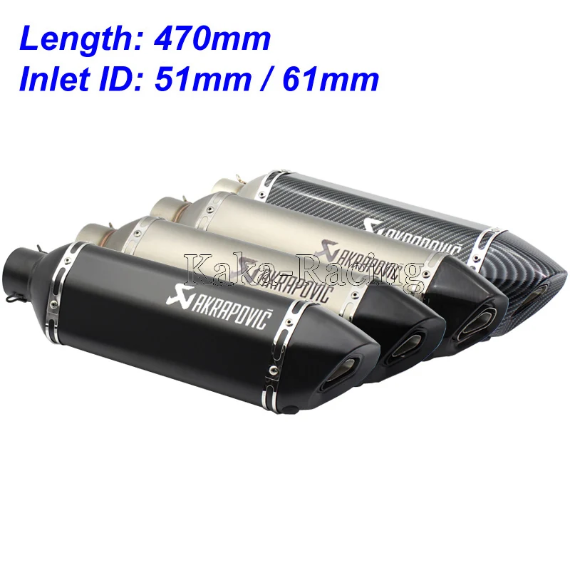 

470MM LEFT Akrapovic Motorcycle Exhaust Muffler pipe escape moto escapamento echappement silencie tomo de motocicletaux moto