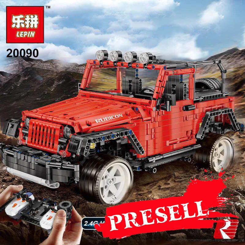 

RC Jeep Wrangler Rubicon Lepin 20090 Compatible Legoing MOC-5140 Building Blocks Bricks Educational Toys Christmas Birthday Gift