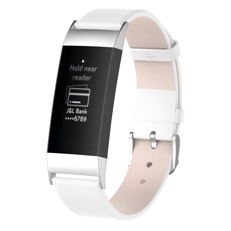Замена Полосы Кожаный ремешок Смарт фитнес часы браслет для FitbitCharge 3 NK-Shopping
