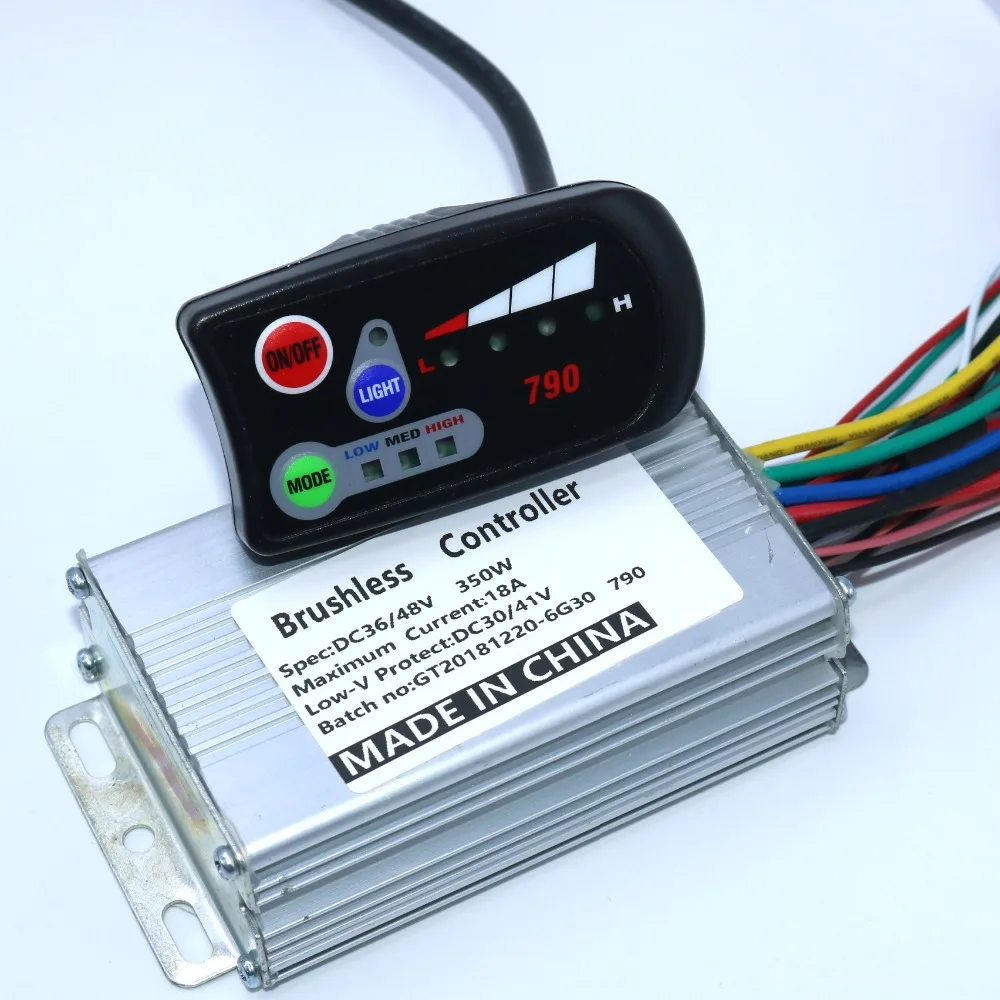 

36V 48V 350W 18Amax Brushless DC Motor Controller Ebike790 Controller +790LED Display One Set