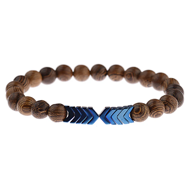 

1Pcs Volcanic Lava Stone Essential Oil Diffuser Bracelets Bangle Healing Balance Yoga Magnet Arrow Beads Bracelet For Men Women
