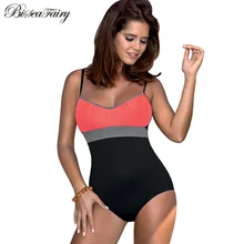 Biseafairy цельный купальный костюм плюс размер одежда для плавания женский купальник Летний большой пляжный винтажный Ретро Купальники