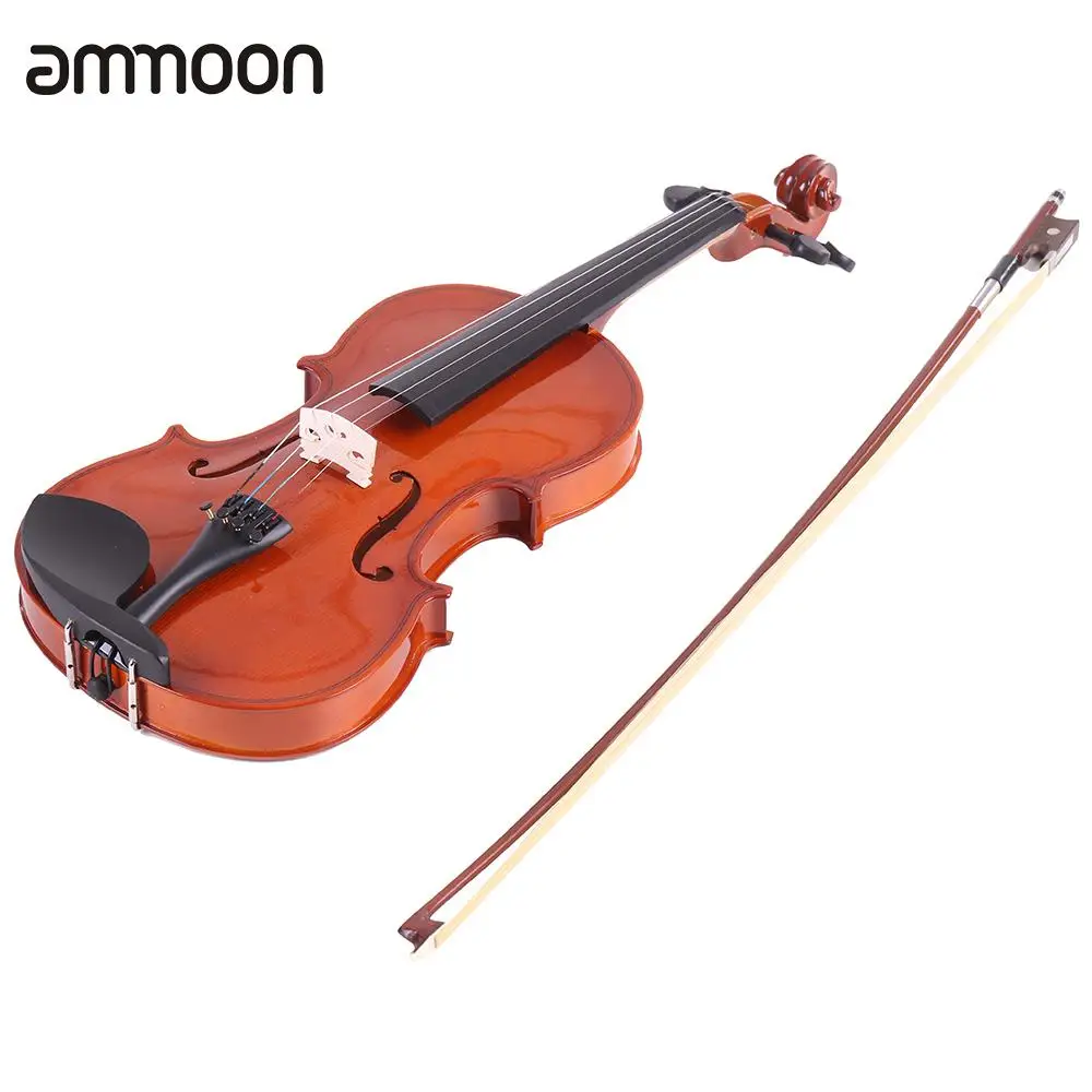 3/4 натуральная акустическая скрипка ammoon из ель стальная струна с чехлом лук