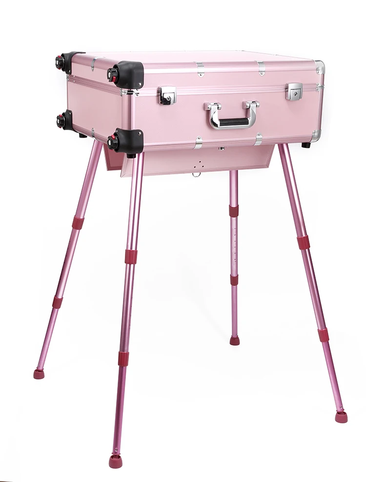 TENSUNVIS Factory PINK Pro Studio Makeup Artist Cosmetic Rolling Case LED Light Trolley with MP3 player TENSUNVIS Factory PINK Pro Studio Makeup Artist Cosmetic Rolling Case LED Light Trolley with MP3 player