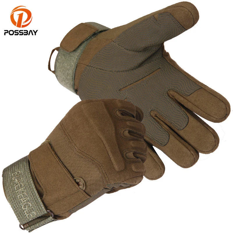 POSSBAY Outdoor Motorcycle Gloves Man Microfiber Motorbike Racing Tactical Glove Winter Riding Scooter Luvas for Moto Guant