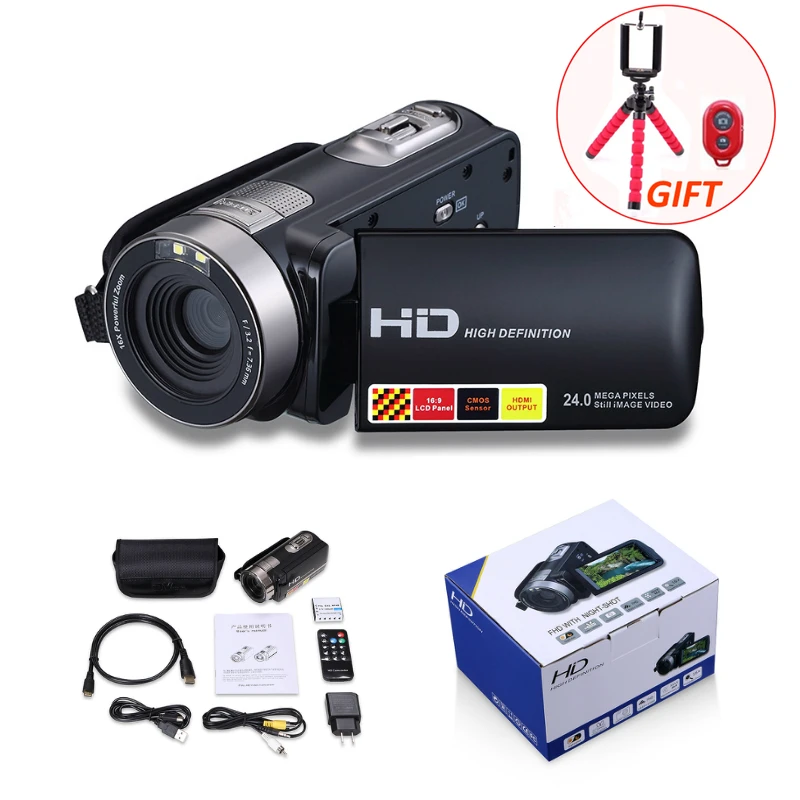 Cámara Digital HD profesional 16X Zoom cámara de vídeo Digital videocámara foto DSLR cámara DV 3,0 \